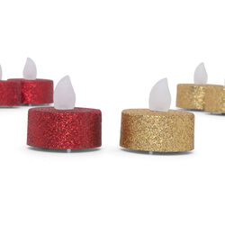 6 Tealight con luce a led tremolante, , large