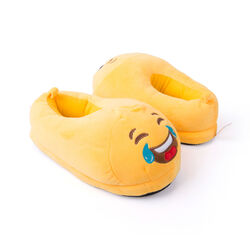 Pantofole Emoticon Risata Con Lacrime, , large