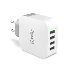 Caricabatterie da rete universale con 4 porte USB Celly, , large
