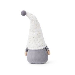 Maxi Gnomo Fermaporta Seduto - Cappello Bianco, , large