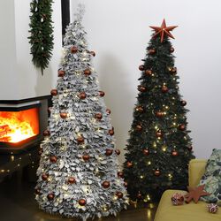 Albero Di Natale Pop Up Effetto Neve Con Decorazioni E Luci, , large