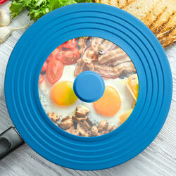 Coperchio Universale In Vetro E Silicone, , large