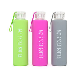 Borraccia in vetro e silicone, , large
