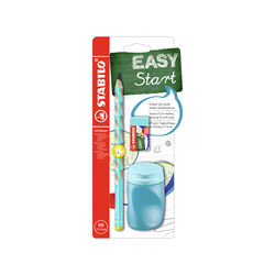 School Set Stabilo Easygraph In Blu Per Mancini Con Gomma + Temperino, , large