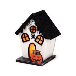 Decorazione Halloween Casetta Luminosa - Ragno, , large