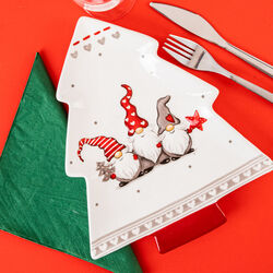 Piatto In Ceramica A Forma Di Albero Di Natale, , large
