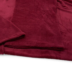 Coperta con maniche colore bordeaux, vinaccia, large
