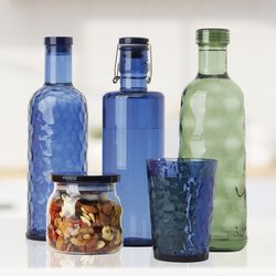 Bottiglia Effetto Vetro 1 L, Tappo A Pressione - Colore Blu, , large