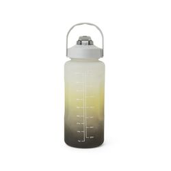 Borraccia In Plastica Motivazionale - 2 L - Colore Grigio, Giallo E Nero, , large