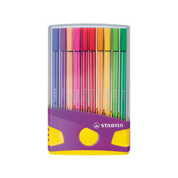 Stabilo Pen 68 Colorparade In Lilla - Astuccio Da 20 - Colori assortiti, , large