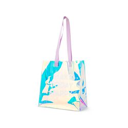 Shopping Bag In Plastica Iridescente - Dim. 35 X 27 Cm, , large