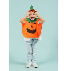 Costume Per Bambini Zucca Di Halloween, , large