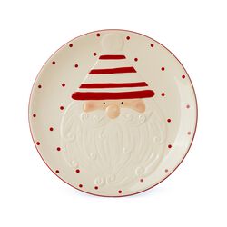 Piatto In Ceramica Babbo Natale - Ø 25 Cm, , large