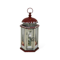 Lanterna Natalizia In Metallo Con Luce H 30 Cm, , large