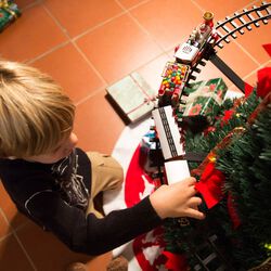 Treno Natalizio Animato Per Albero Di Natale, , large