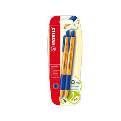 Penna A Sfera Ecosostenibile - Stabilo Pointball - 79% Plastica Riciclata - Pack Da 2 - Blu, , large