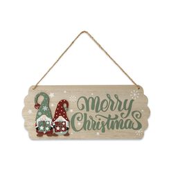Cartello Natalizio – “merry Christmas” Con Gnomi, , large