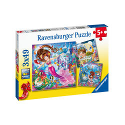 Ravensburger Puzzle 3x49 Pezzi 08063 - Incantevoli Sirene, , large