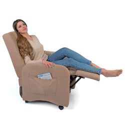 Poltrona pieghevole reclinabile con ruote, , large
