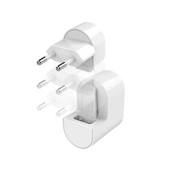 Caricabatterie da viaggio con USB e spine intercambiabili, Celly, , large