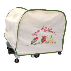 Copri affettatrice in cotone con ricamo, , large