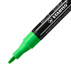 Stabilo Free Acrylic - T100 Punta Rotonda 1-2mm - Confezione Da 5 - Verde Foglia, , large