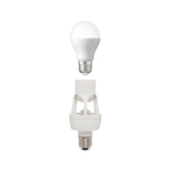 Portalampada E27 Con Sensore Crepuscolare E Pir 360°, , large