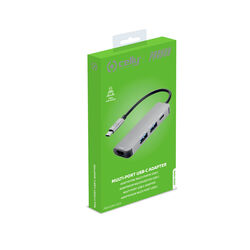 Adattatore multiporta USB-C ProHubPlus, Celly, , large