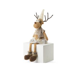 Peluche Renna Femmina Seduta, , large