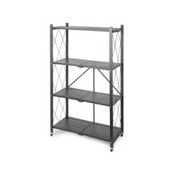 Scaffale pieghevole con ruote 4 ripiani, , large