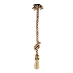 HOMEMANIA Lampada a Sospensione Jute Rope, , large