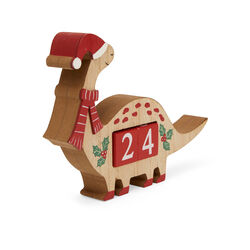Calendario Di Natale Dinosauro In Legno, , large