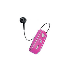 Auricolare Bluetooth Con Clip E Cavo Riavvolgibile - Colore Rosa, , large