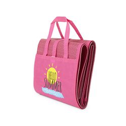 Stuoia Da Spiaggia Borsetta Con Cuscino Gonfiabile - Rosa, , large