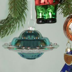 Decorazione Per Abete Metallizzata - Ufo, , large