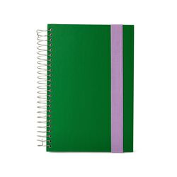 Quaderno A Spirale A5 Con Elastico - Verde/viola, , large