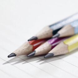 Matita In Grafite - Stabilo Pencil 160 - Con Gommino - Pack Da 3 - Rosa/arancio/blu - Gradazione Hb, , large