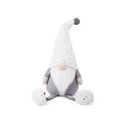 Maxi gnomo fermaporta seduto - Cappello bianco, , large