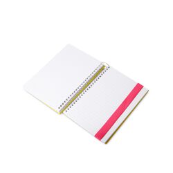 Quaderno A Spirale A5 Con Elastico - Giallo/fucsia, , large