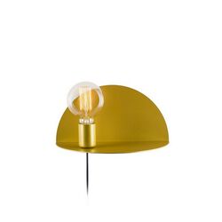HOMEMANIA Lampada a Parete Shelfie, oro in metallo, oro, , large