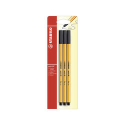 Fineliner - Stabilo Point 88 - Pack Da 3 - Nero, , large