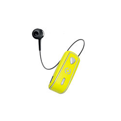Auricolare Bluetooth Con Clip E Cavo Riavvolgibile - Colore Giallo Celly, , large