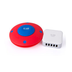 Caricatore 5 Porte Usb A Forma Di Ufo, Colore Rosso E Blue, , large