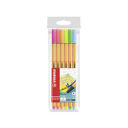 Fineliner - Stabilo Point 88 Neon - Astuccio Da 6 Pz Assortiti, , large