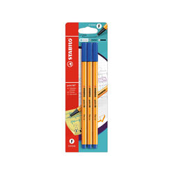 Fineliner - Stabilo Point 88 - Pack Da 3 - Blu, , large