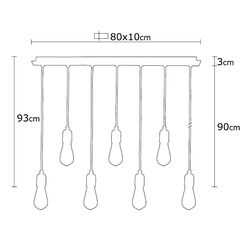 HOMEMANIA Lampada a Sospensione Fallby, , large