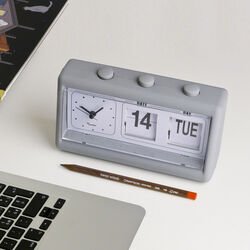 Orologio da tavolo con calendario, , large