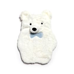 Borsa D'acqua Calda Peluche - Orso Bianco, , large