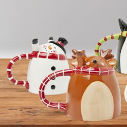 Tazza Sottosopra In Ceramica - Renna, , large