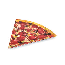 Piatto a forma di trancio di pizza capricciosa, , large